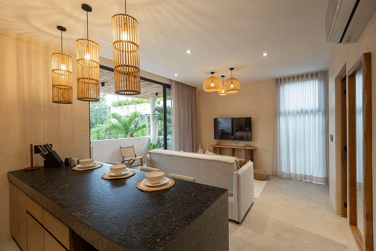 Balcón con vista a la selva y alberca privada 1rec