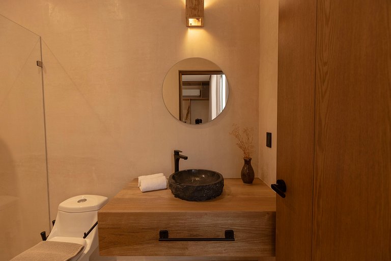 Lujo en Tonos Tierra: 1 Hab con Piscina privada